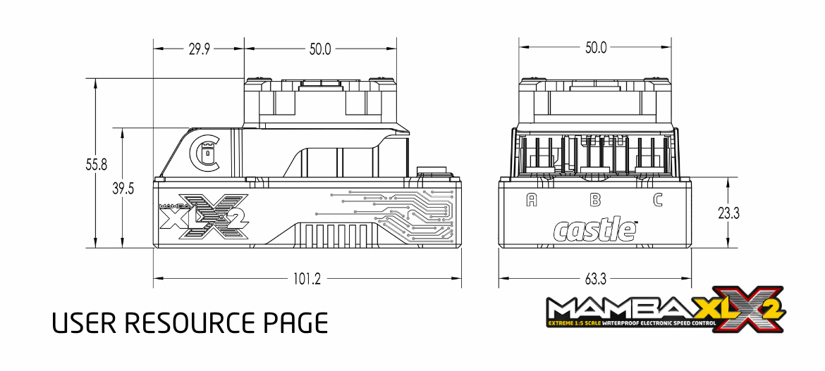 Mamba XLX2 Resource Page - Line Drawing